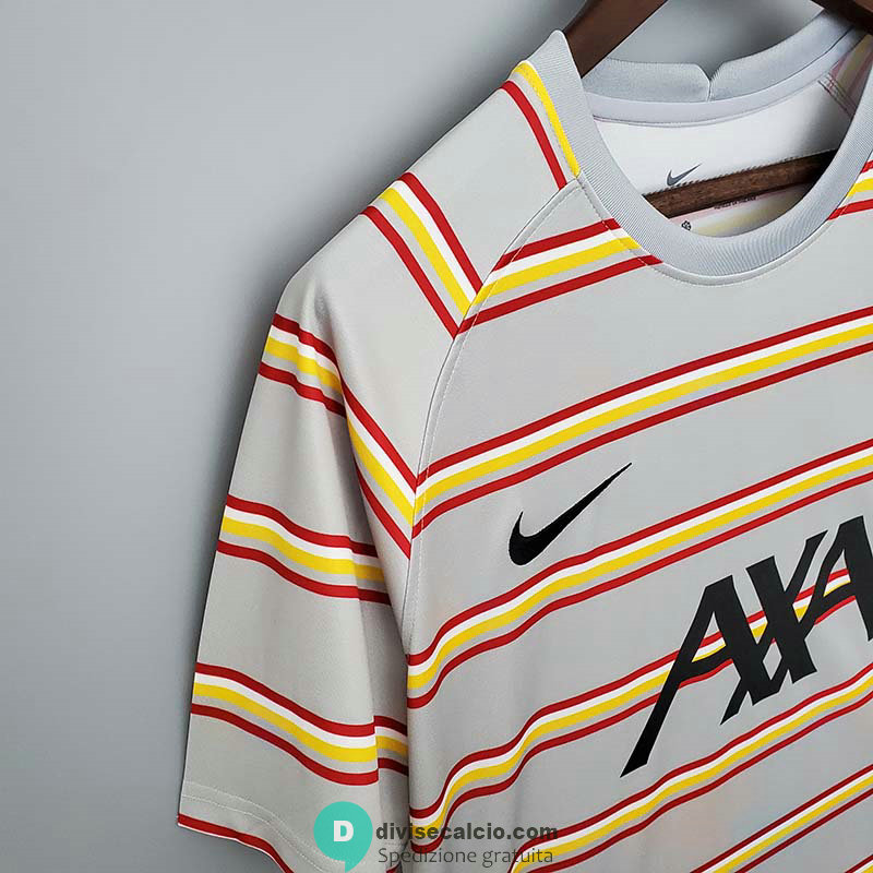 Maglia Liverpool Training Grey Stripes 2021/2022