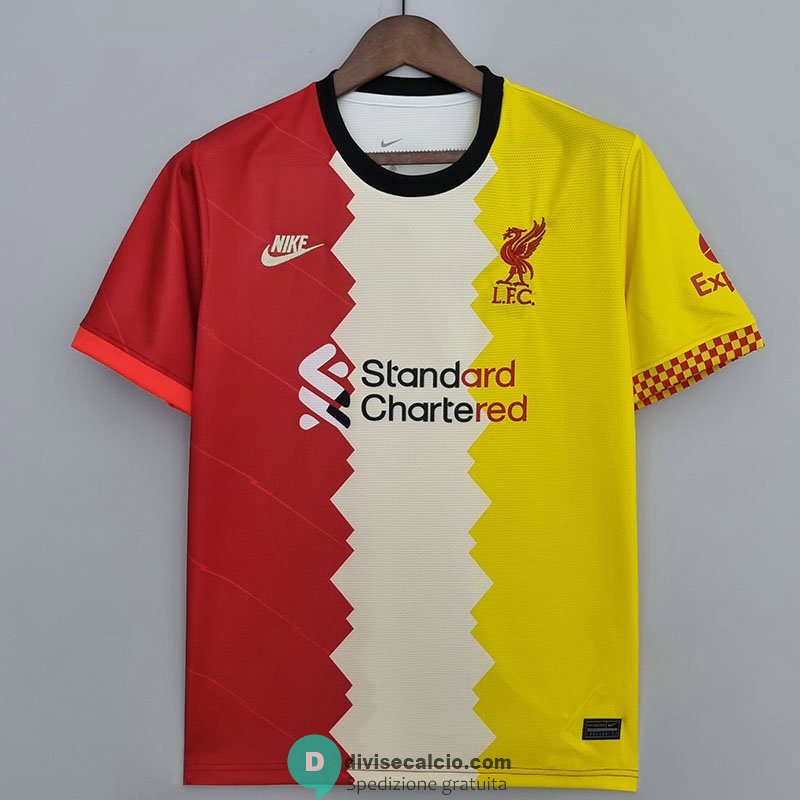 Maglia Liverpool Training Suit Red Yellow I 2022/2023