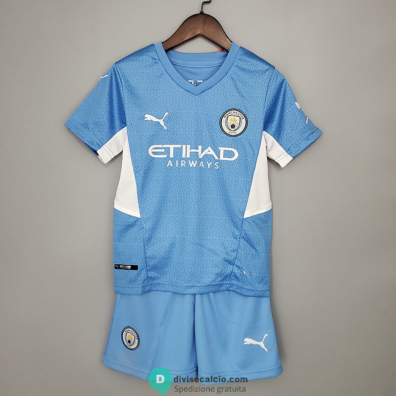 Maglia Manchester City Bambino Gara Home 2021/2022