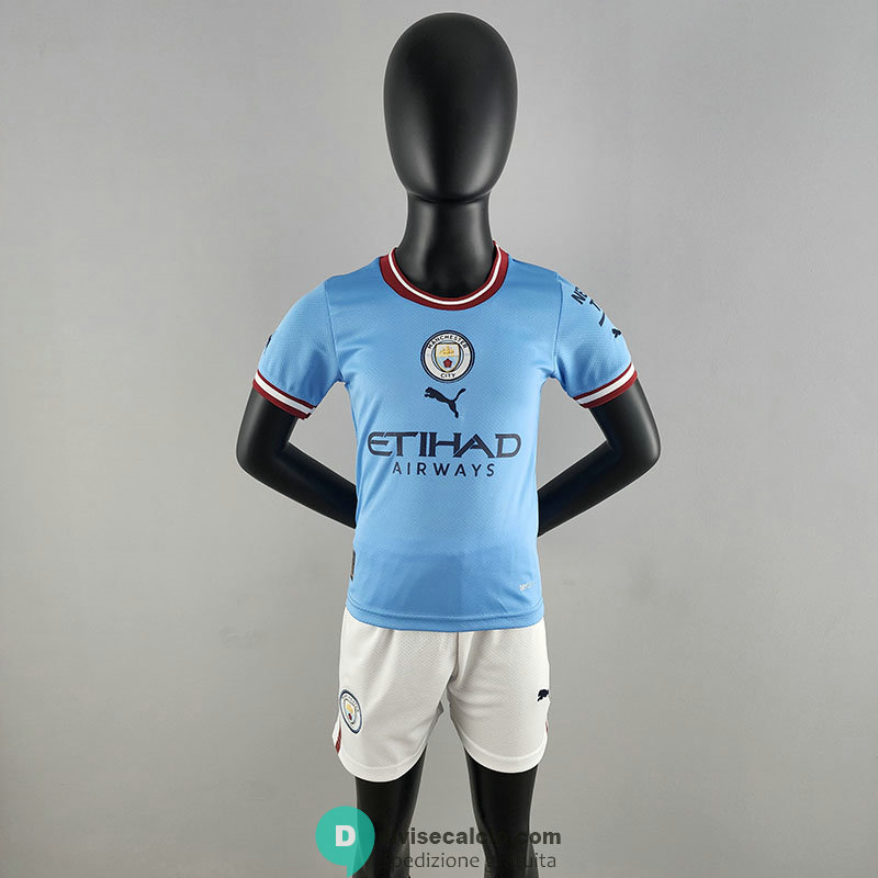 Maglia Manchester City Bambino Gara Home 2022/2023