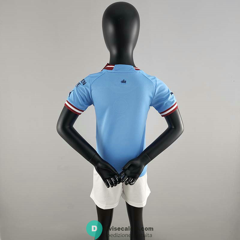 Maglia Manchester City Bambino Gara Home 2022/2023