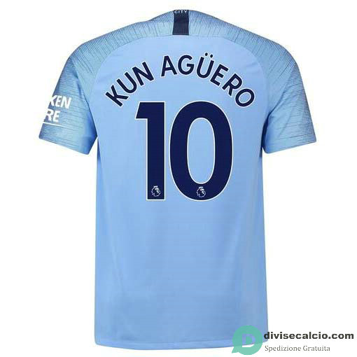 Maglia Manchester City Gara Home 10#KUN AGUERO 2018-2019