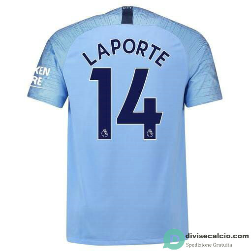 Maglia Manchester City Gara Home 14#LAPORTE 2018-2019