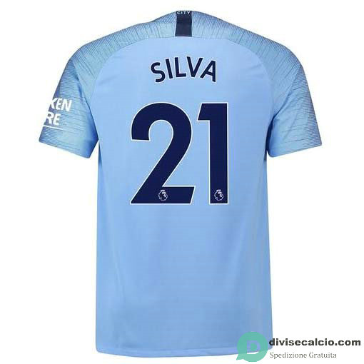 Maglia Manchester City Gara Home 21#SILVA 2018-2019