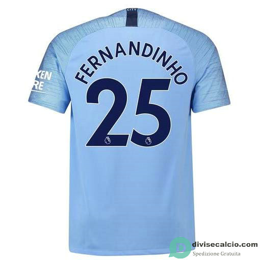 Maglia Manchester City Gara Home 25#FERNANDINHO 2018-2019