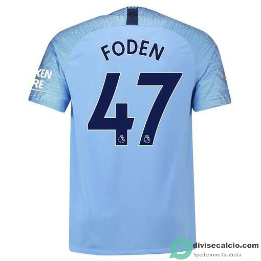 Maglia Manchester City Gara Home 47#FODEN 2018-2019