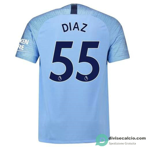 Maglia Manchester City Gara Home 55#DIAZ 2018-2019