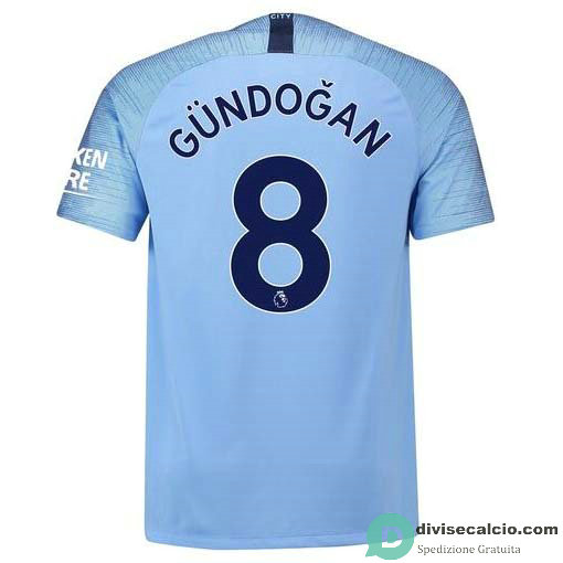 Maglia Manchester City Gara Home 8#GUNDOGAN 2018-2019