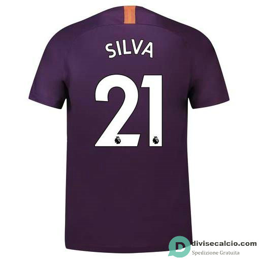 Maglia Manchester City Gara Third 21#SILVA 2018-2019