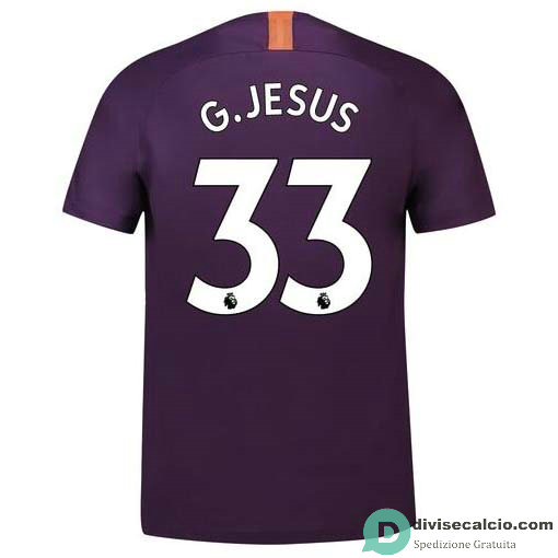Maglia Manchester City Gara Third 33#G.JESUS 2018-2019