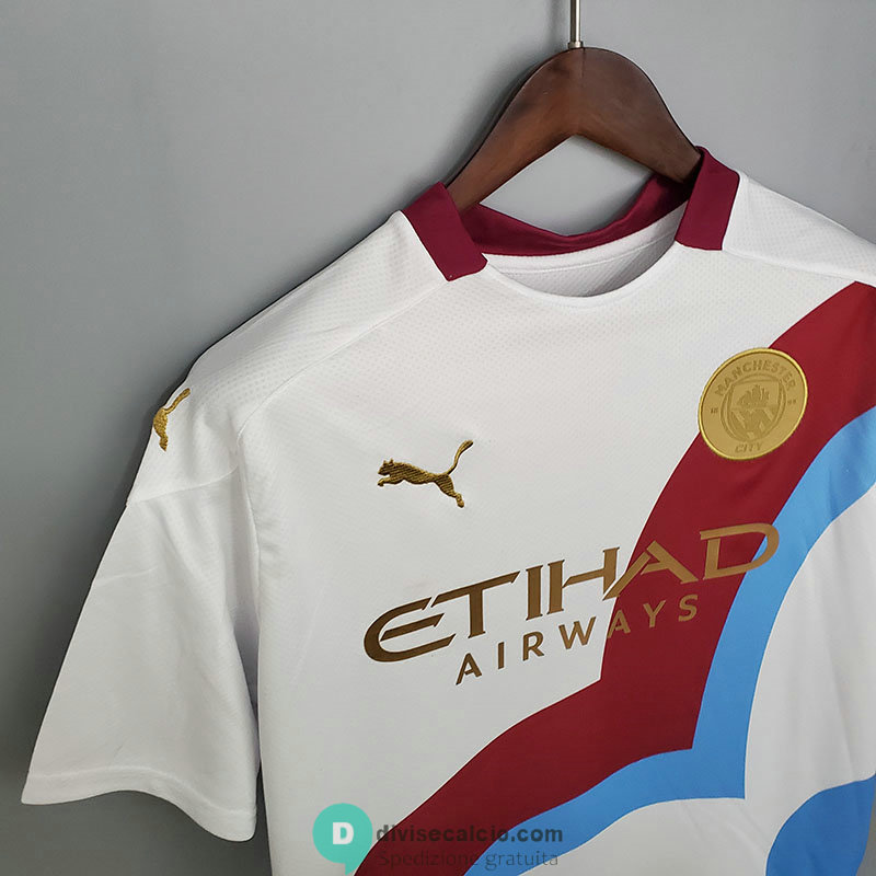 Maglia Manchester City Training Red White Blue 2021/2022