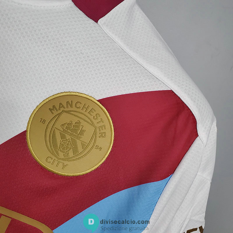 Maglia Manchester City Training Red White Blue 2021/2022