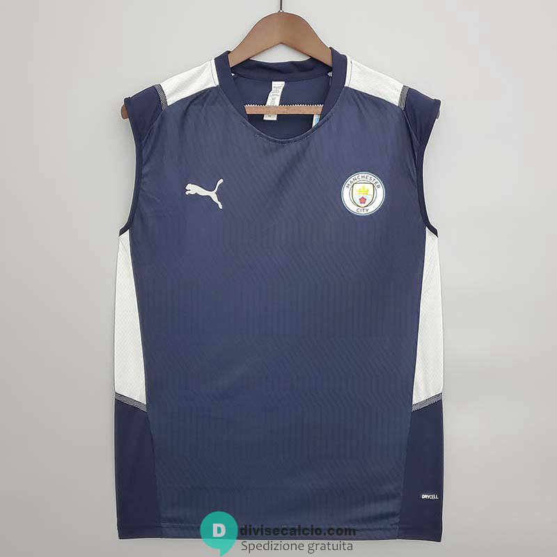 Maglia Manchester City Vest Training Royal Blue 2021/2022