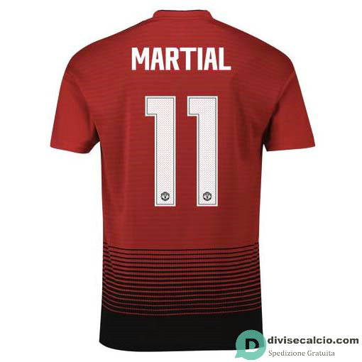 Maglia Manchester United Gara Home 11#MARTIAL Cup Printing 2018-2019
