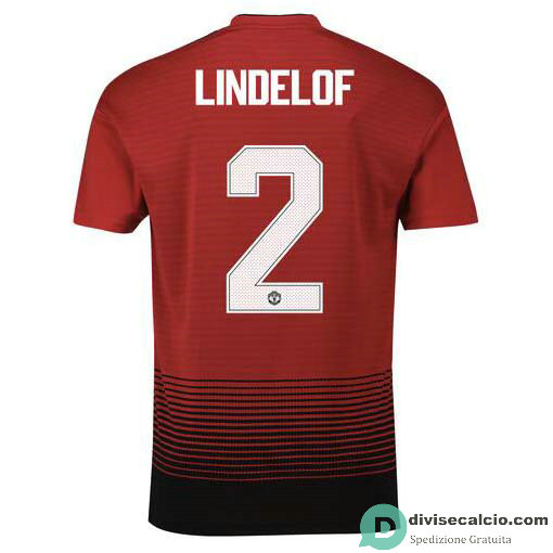 Maglia Manchester United Gara Home 2#LINDELOF Cup Printing 2018-2019