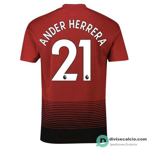 Maglia Manchester United Gara Home 21#ANDER HERRERA 2018-2019