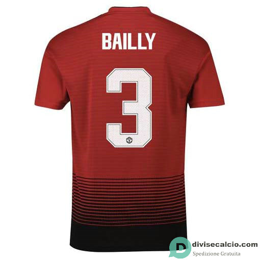 Maglia Manchester United Gara Home 3#BAILLY Cup Printing 2018-2019