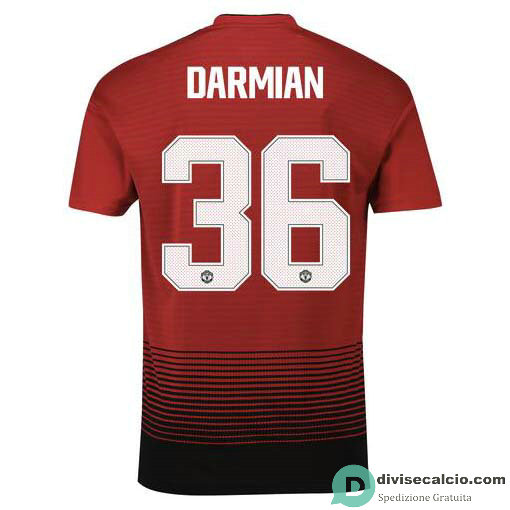 Maglia Manchester United Gara Home 36#DARMIAN Cup Printing 2018-2019