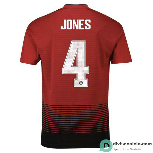 Maglia Manchester United Gara Home 4#JONES Cup Printing 2018-2019