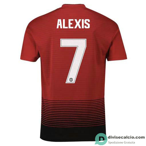 Maglia Manchester United Gara Home 7#ALEXIS Cup Printing 2018-2019