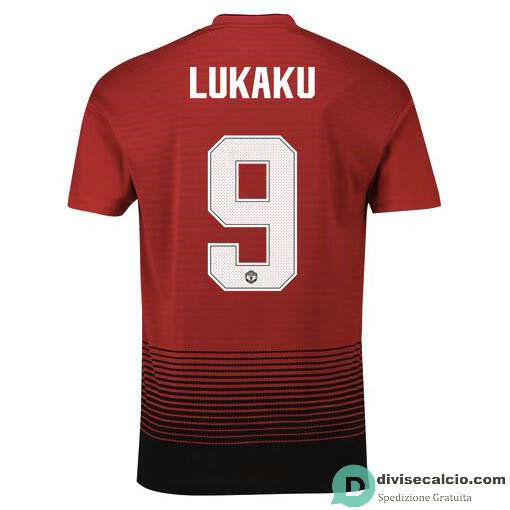 Maglia Manchester United Gara Home 9#LUKAKU Cup Printing 2018-2019