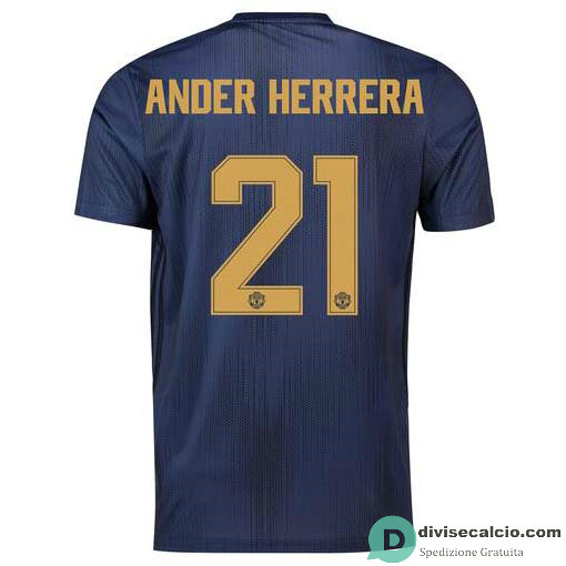 Maglia Manchester United Gara Third 21#ANDER HERRERA Cup 2018-2019