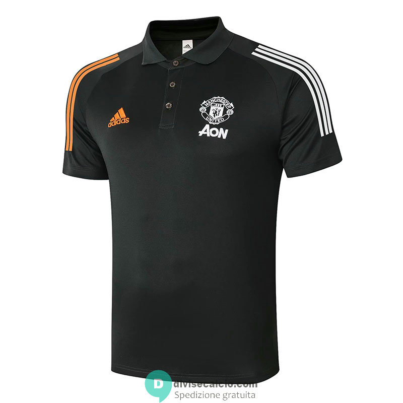 Maglia Manchester United Polo Black 2020/2021