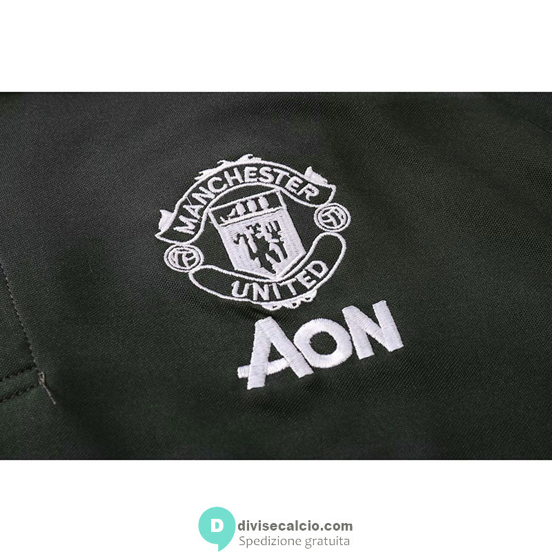 Maglia Manchester United Polo Black 2020/2021