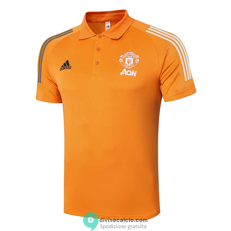 Maglia Manchester United Polo Orange 2020/2021