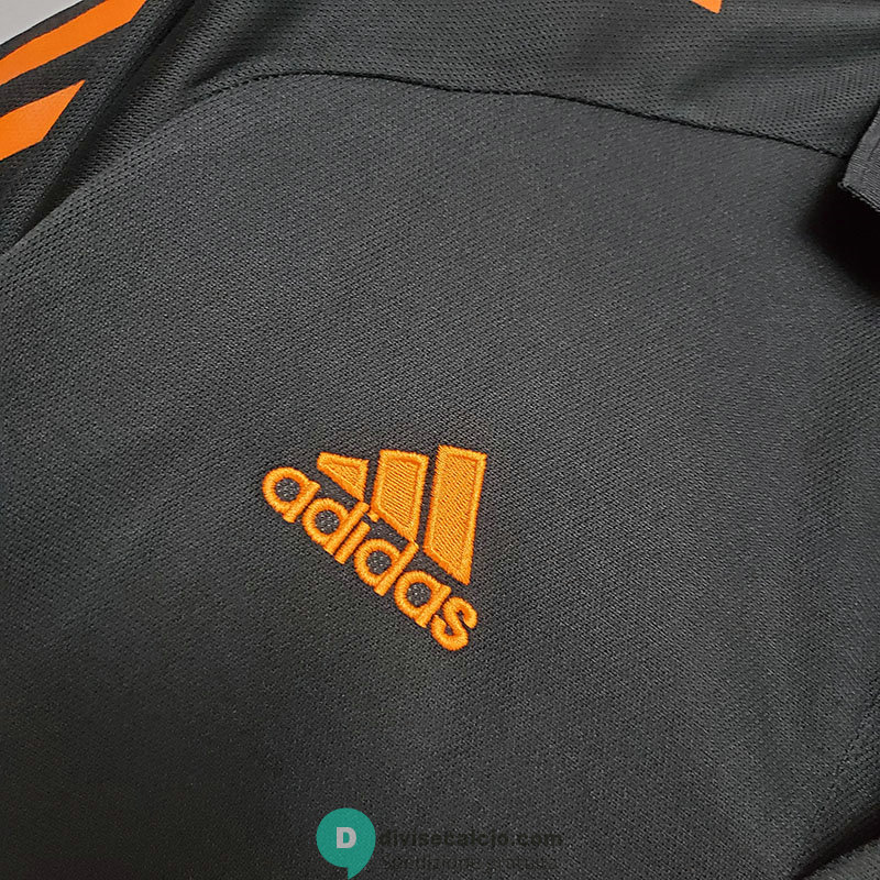 Maglia Manchester United Polo Orange Black White 2020/2021