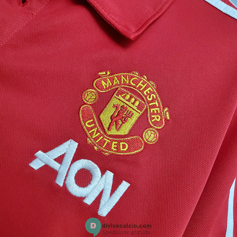 Maglia Manchester United Polo Red White 2020/2021