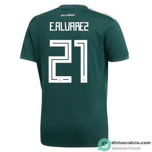 Maglia Messico Gara Home 21#E.ALVAREZ 2018