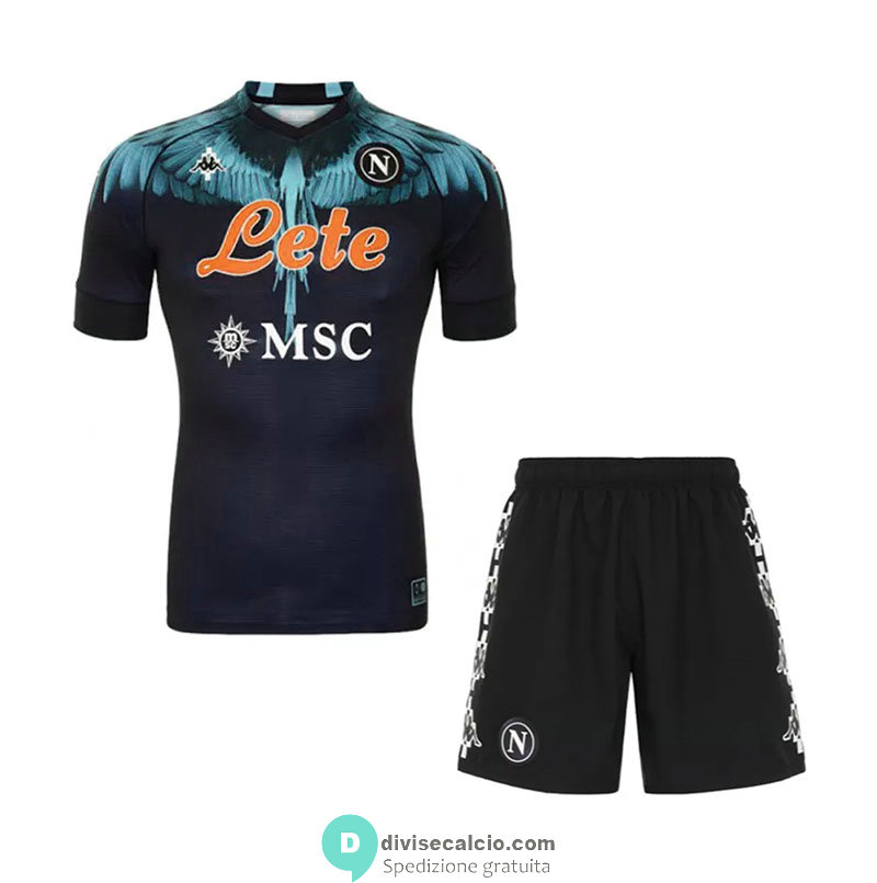 Maglia Napoli Kappa x Marcelo Burlon Bambino 2021/2022