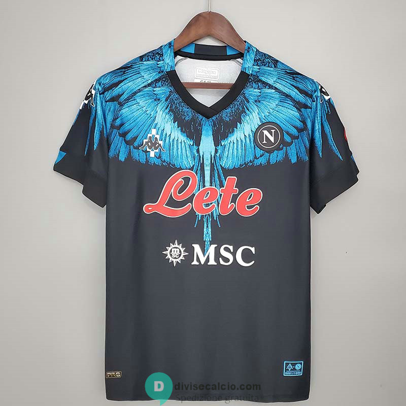 Maglia Napoli Kappa x Marcelo Burlon Black 2021/2022