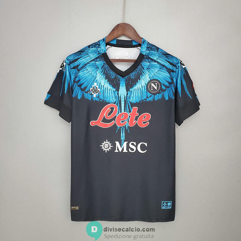 Maglia Napoli Kappa x Marcelo Burlon Black 2021/2022