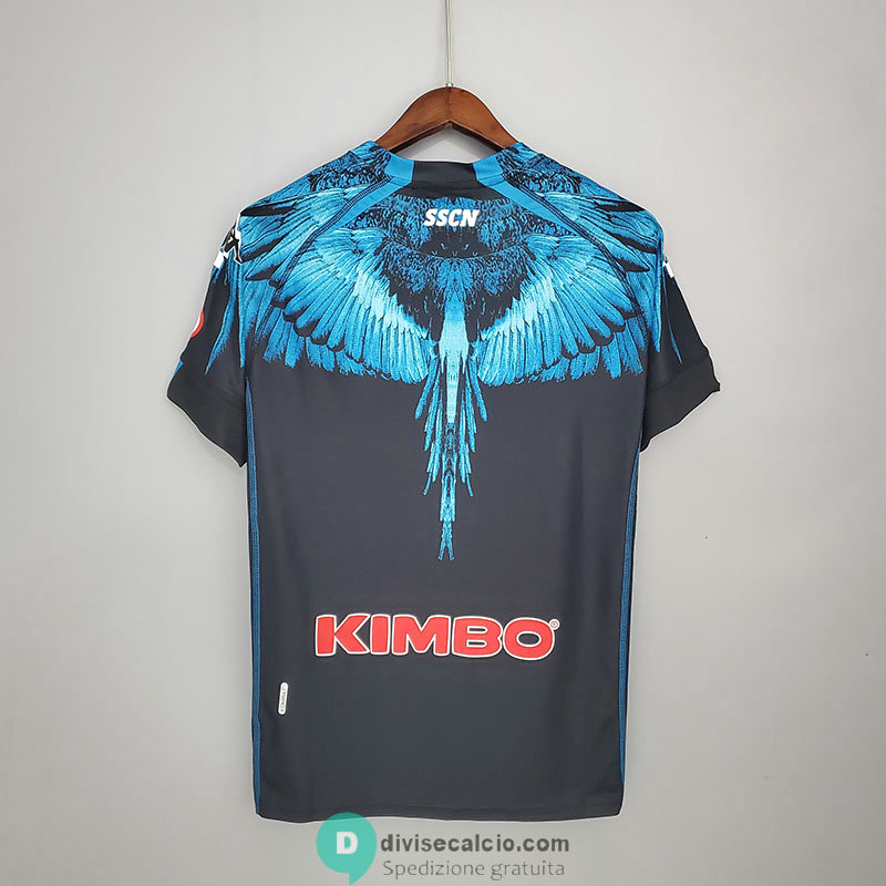 Maglia Napoli Kappa x Marcelo Burlon Black 2021/2022