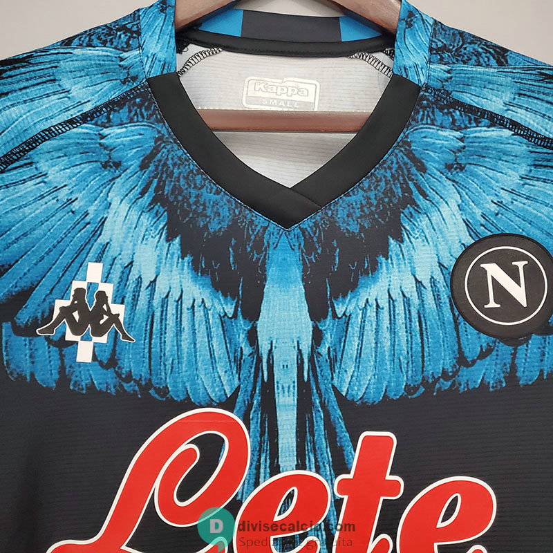 Maglia Napoli Kappa x Marcelo Burlon Black 2021/2022