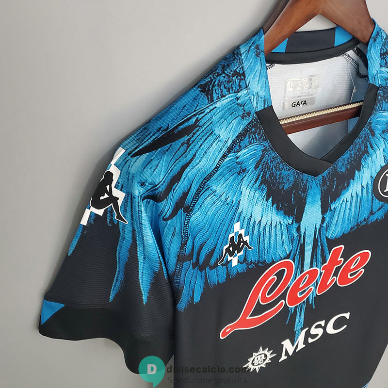 Maglia Napoli Kappa x Marcelo Burlon Black 2021/2022