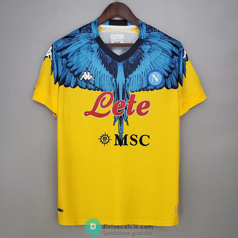 Maglia Napoli Kappa x Marcelo Burlon Yellow 2021/2022