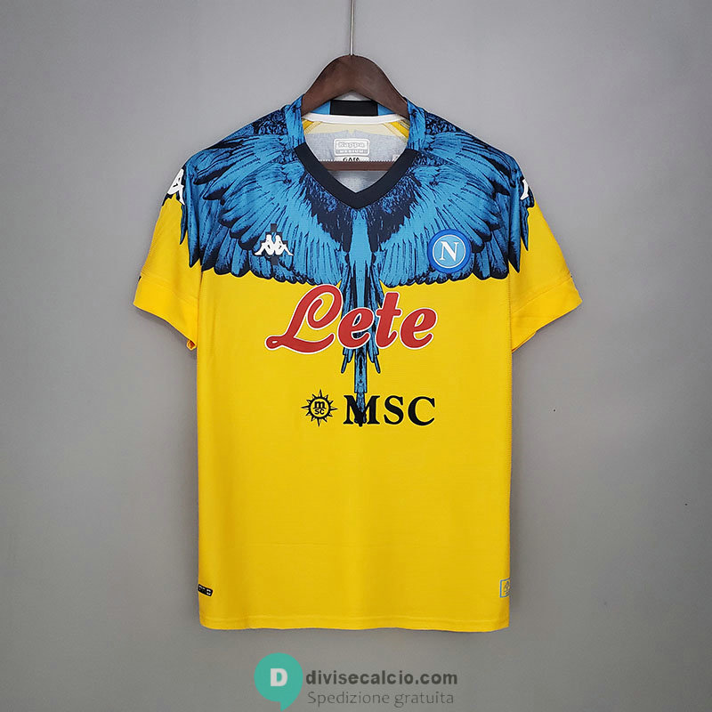 Maglia Napoli Kappa x Marcelo Burlon Yellow 2021/2022