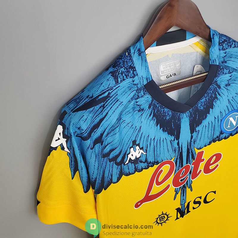 Maglia Napoli Kappa x Marcelo Burlon Yellow 2021/2022