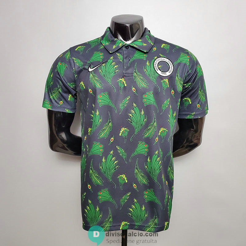 Maglia Nigeria Polo Black Green 2020/2021