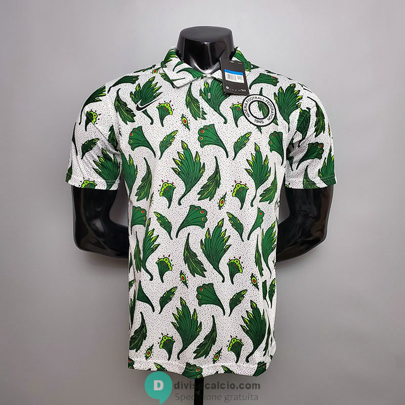 Maglia Nigeria Polo White Green 2020/2021