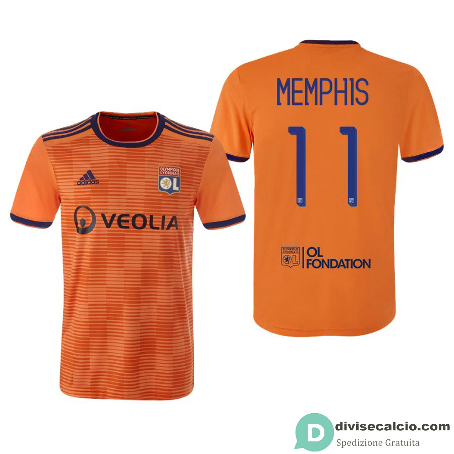 Maglia Olympique Lyonnais Gara Third 11#MEMPHIS 2018-2019