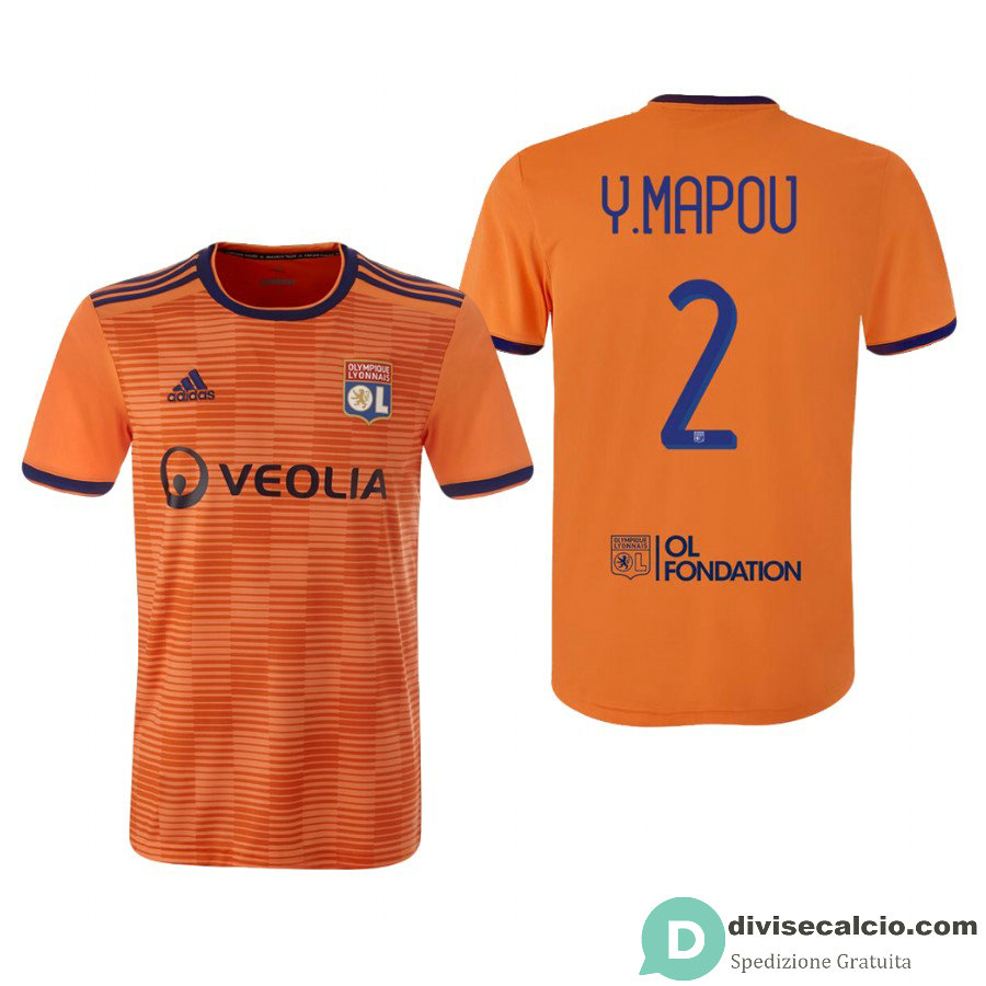 Maglia Olympique Lyonnais Gara Third 2#Y.MAPOU 2018-2019