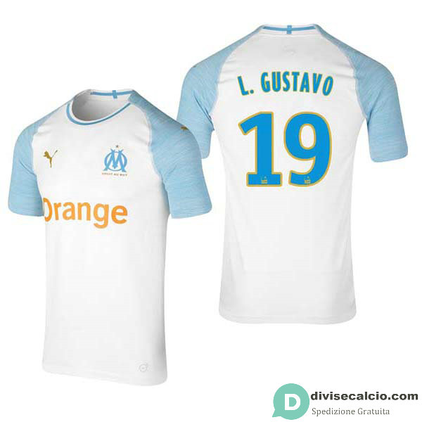 Maglia Olympique Marseille Gara Home 19#L.GUSTAVO 2018-2019