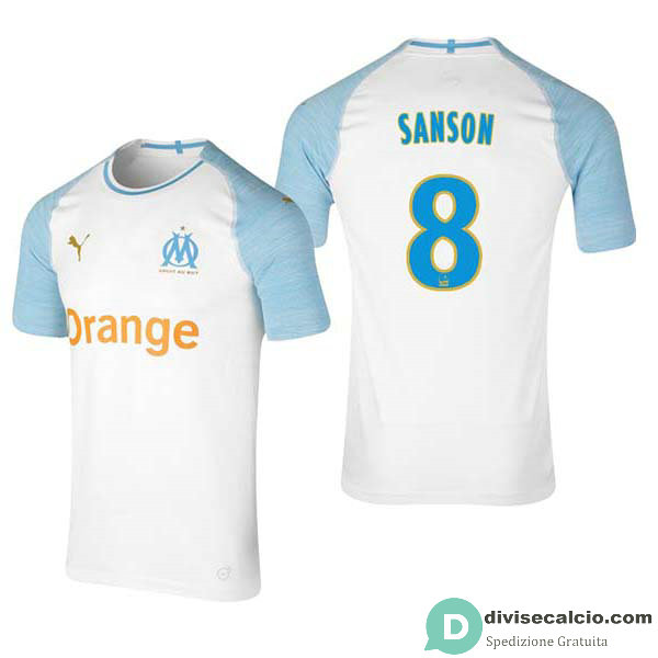 Maglia Olympique Marseille Gara Home 8#SANSON 2018-2019