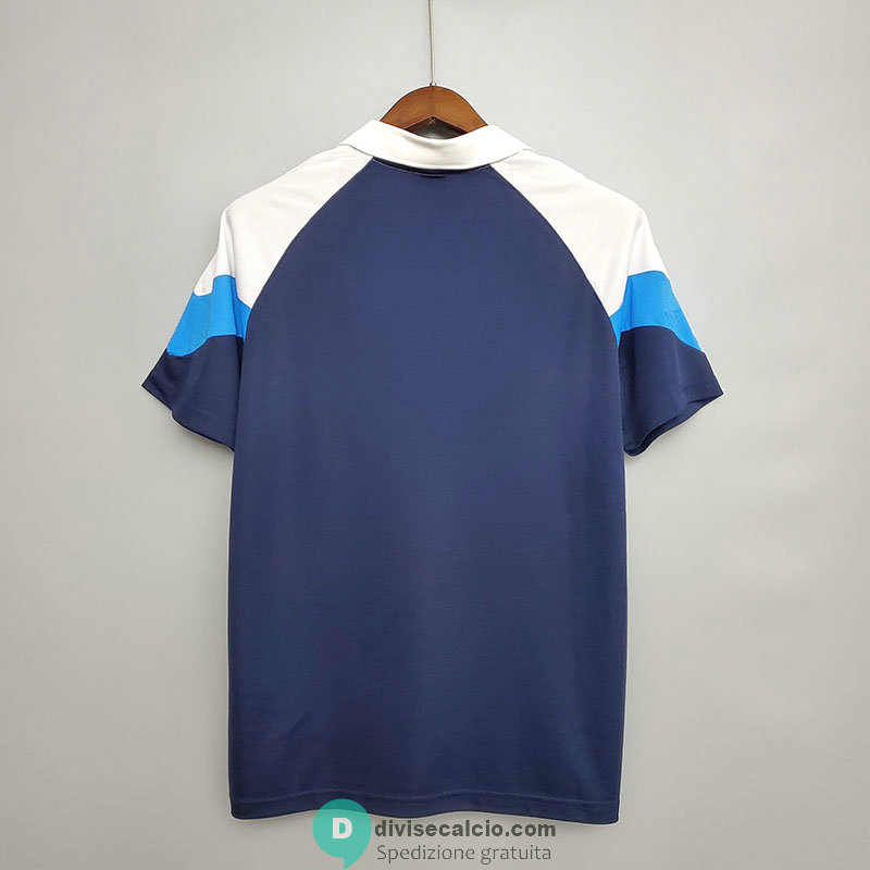 Maglia Olympique Marseille Polo White Blue 2020/2021