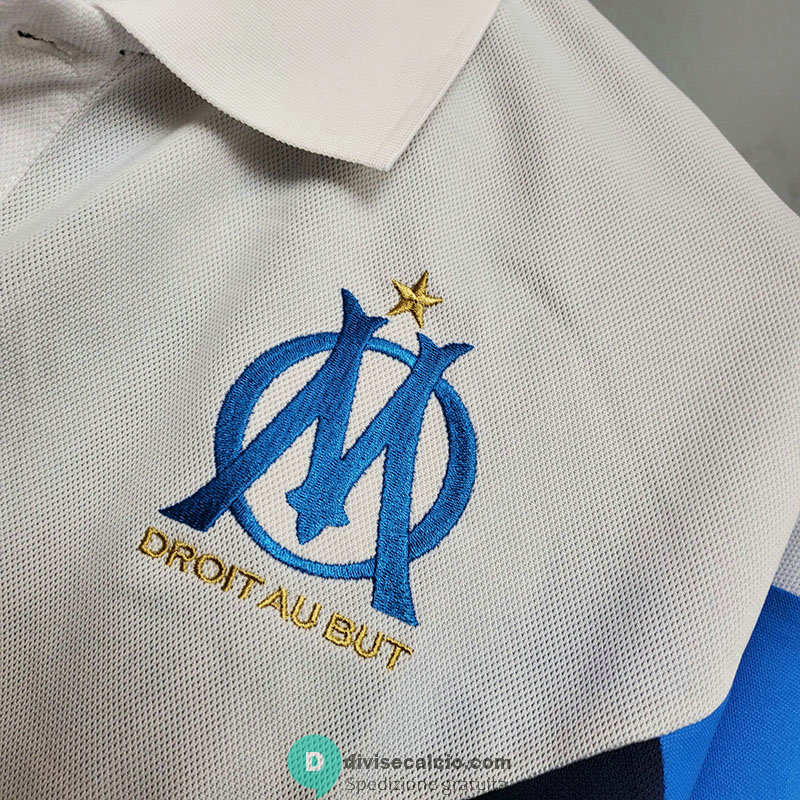 Maglia Olympique Marseille Polo White Blue 2020/2021