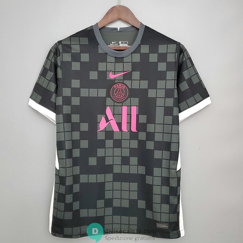 Maglia PSG Black Grey Pink 2021/2022